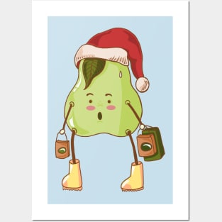 Pear Christmas shopping Posters and Art